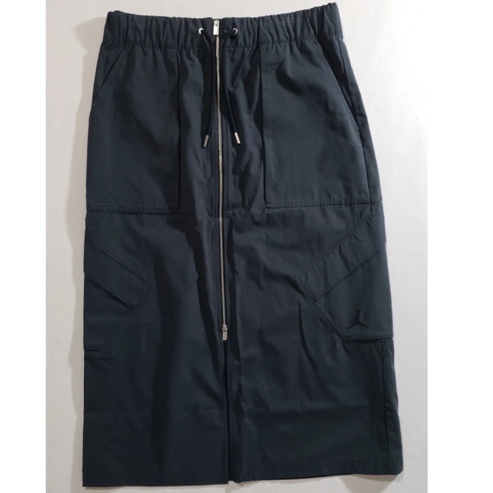Nike Jordan Chicago Skirt Womens L Black New Cargo Midi Full Zip HF9462-010